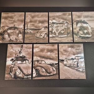 PHOTOGRAPHER STEVE MOSS Volkswagon Vintage Car Photography Art Set Framed Photos